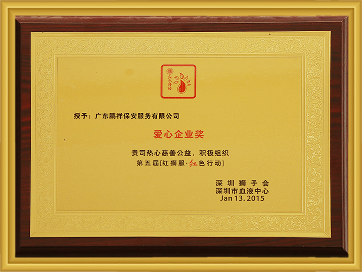 第5届红色行动爱心企业奖 97国际-至尊品牌,源于诺言